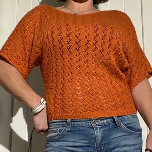 UO Staring at Stars Open Weave Sweater Top